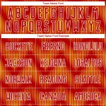 Benutzerdefiniertes rot-gelb-weißes Sublimations-Fußballtrikot