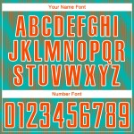 Benutzerdefiniertes Aqua Orange-Weiß Line Sublimation Fußballuniformtrikot