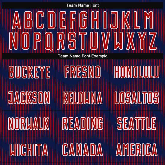 Benutzerdefiniertes Sublimations-Fußballtrikot mit der Linie in Marineblau und Rot mit Weiß