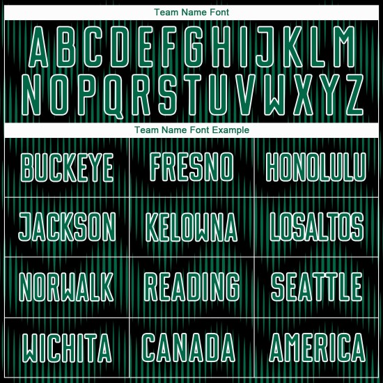 Benutzerdefiniertes schwarzes Kelly Green-White Line Sublimation Fußballuniform-Trikot Benutzerdefiniertes schwarzes Kelly Green-White Line Sublimation Fußballuniform-Trikot