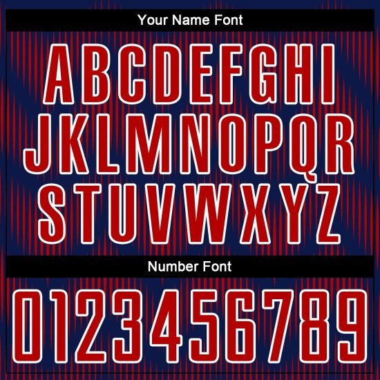 Benutzerdefiniertes Sublimations-Fußballtrikot mit der Linie in Marineblau und Rot mit Weiß