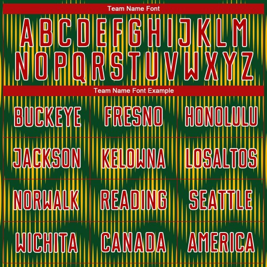 Benutzerdefiniertes Sublimations-Fußballtrikot mit grün-rot-goldener Linie