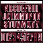 Benutzerdefinierte schwarz-rot-weiße Linie Sublimation Fußballuniform Trikot