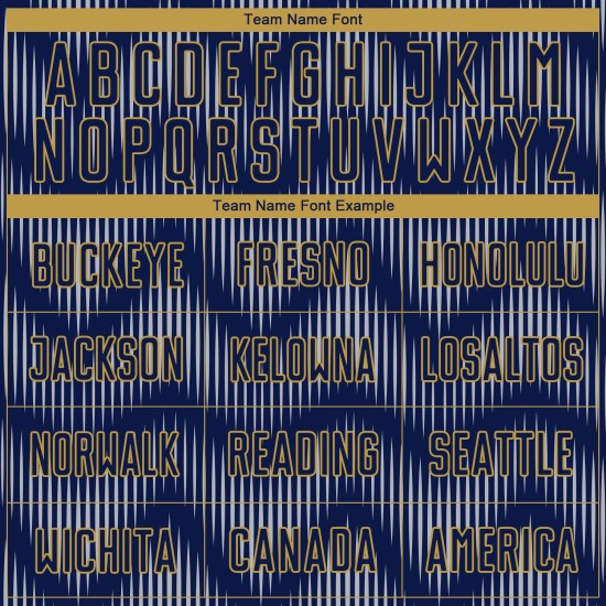 Benutzerdefiniertes Sublimations-Fußballtrikot in Marineblau und Grau mit alter Goldlinie