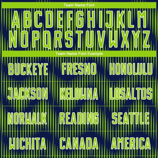 Benutzerdefiniertes Marineblaues Neongrün-Weißes Sublimations-Fußballtrikot