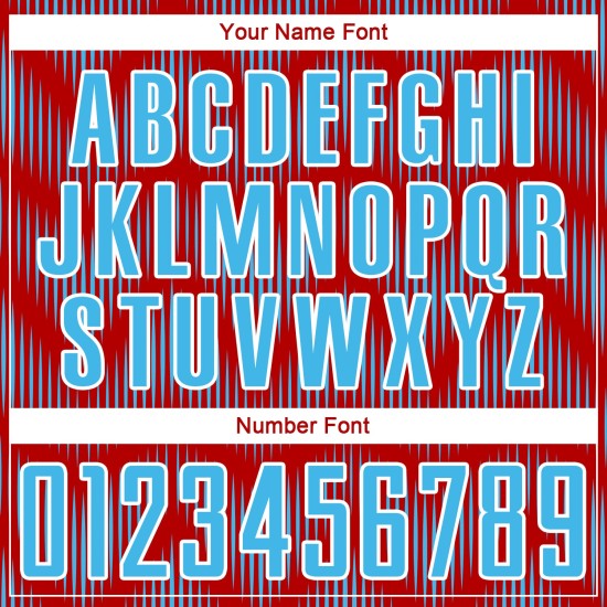 Benutzerdefiniertes Sublimations-Fußballtrikot mit rot-himmelblau-weißer Linie