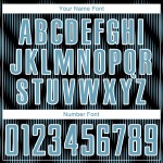 Benutzerdefiniertes Sublimations-Fußballtrikot mit schwarzer Schattenblau-weißer Linie