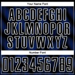 Benutzerdefiniertes Sublimations-Fußballtrikot mit der Linie „Black Thunder Blue-White“