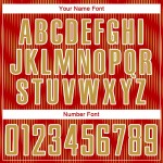 Benutzerdefiniertes Sublimations-Fußballtrikot in Rot und Altgold mit weißer Linie