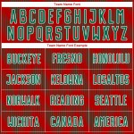 Benutzerdefiniertes Sublimations-Fußballtrikot mit roter Kelly-Grün-Weiß-Linie