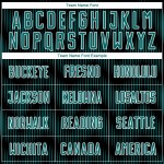 Benutzerdefiniertes Sublimations-Fußballtrikot mit schwarzer, blaugrüner und weißer Linie