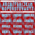 Benutzerdefiniertes Sublimations-Fußballtrikot mit rot-himmelblau-weißer Linie