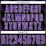 Benutzerdefiniertes schwarz-lila-weißes Sublimations-Fußballtrikot