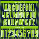 Benutzerdefiniertes Marineblaues Neongrün-Weißes Sublimations-Fußballtrikot