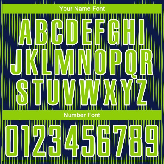 Benutzerdefiniertes Marineblaues Neongrün-Weißes Sublimations-Fußballtrikot