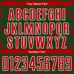 Benutzerdefiniertes Sublimations-Fußballtrikot mit grün-rot-weißer Linie