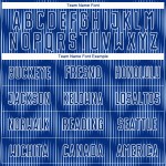 Benutzerdefiniertes Fußballtrikot mit Sublimationsdruck in Königsblau und Weiß