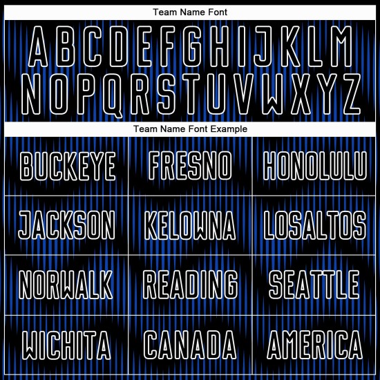 Benutzerdefiniertes Sublimations-Fußballtrikot mit der Linie „Black Thunder Blue-White“