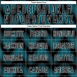 Benutzerdefiniertes Sublimations-Fußballtrikot der Black Lakes mit blau-weißer Linie