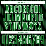 Benutzerdefiniertes Sublimations-Fußballtrikot mit schwarzer Grasgrün-weißer Linie