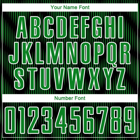 Benutzerdefiniertes Sublimations-Fußballtrikot mit schwarzer Grasgrün-weißer Linie