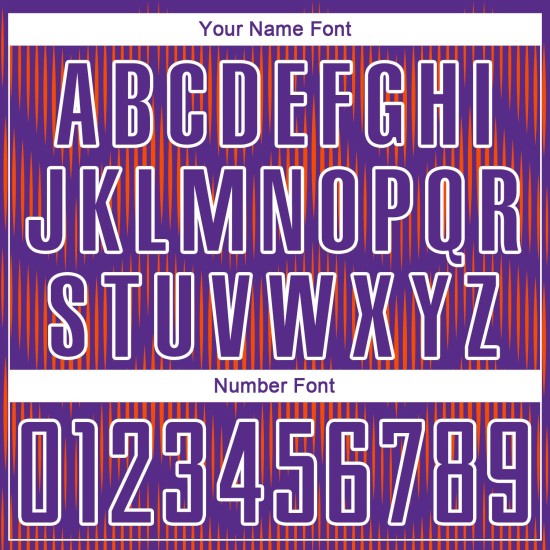 Benutzerdefinierte Lila Orange-Weiß Linie Sublimation Fußball Uniform Trikot