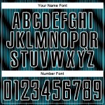 Benutzerdefiniertes Sublimations-Fußballtrikot der Black Lakes mit blau-weißer Linie