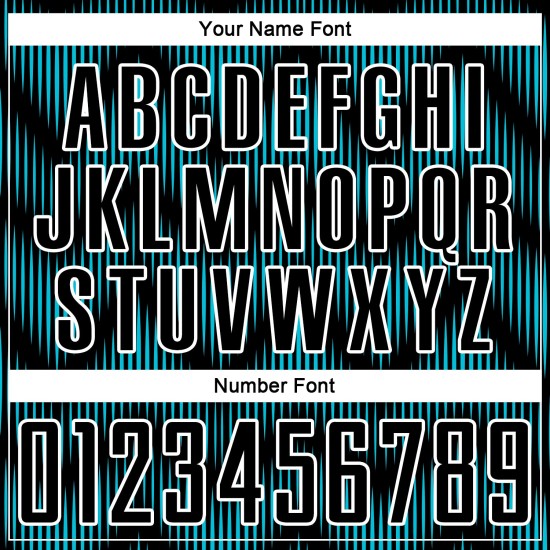 Benutzerdefiniertes Sublimations-Fußballtrikot der Black Lakes mit blau-weißer Linie