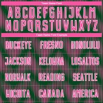 Benutzerdefiniertes grün-rosa-weißes Sublimations-Fußballtrikot