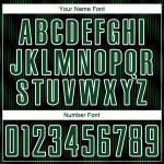 Benutzerdefiniertes schwarz-grün-weißes Sublimations-Fußballtrikot