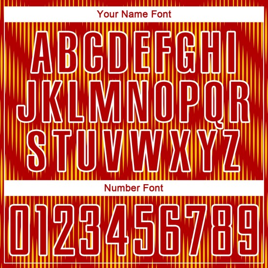 Benutzerdefiniertes rot-gelb-weißes Sublimations-Fußballtrikot