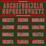 Benutzerdefiniertes Sublimations-Fußballtrikot mit grün-rot-weißer Linie