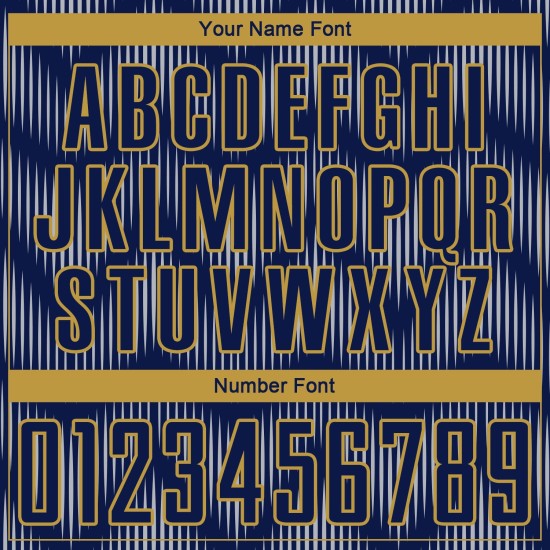 Benutzerdefiniertes Sublimations-Fußballtrikot in Marineblau und Grau mit alter Goldlinie