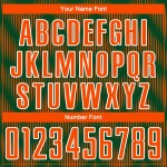 Benutzerdefiniertes grün-orange-weißes Sublimations-Fußballtrikot