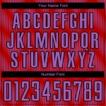 Benutzerdefiniertes Sublimations-Fußballtrikot in Rot/Mittelviolett/Schwarz