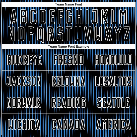 Benutzerdefiniertes Sublimations-Fußballtrikot in Schwarz-Pulverblau mit weißer Linie