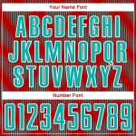 Benutzerdefiniertes Sublimations-Fußballtrikot mit rot-weißer Linie