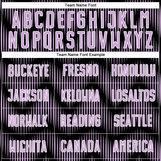 Benutzerdefiniertes Sublimations-Fußballtrikot in Schwarz-Hellviolett mit weißer Linie Benutzerdefiniertes Sublimations-Fußballtrikot in Schwarz-Hellviolett mit weißer Linie