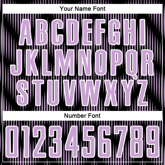 Benutzerdefiniertes Sublimations-Fußballtrikot in Schwarz-Hellviolett mit weißer Linie Benutzerdefiniertes Sublimations-Fußballtrikot in Schwarz-Hellviolett mit weißer Linie