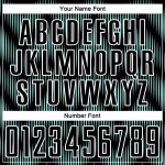 Benutzerdefiniertes Sublimations-Fußballtrikot mit schwarzer Eisblau-Weiß-Linie Benutzerdefiniertes Sublimations-Fußballtrikot mit schwarzer Eisblau-Weiß-Linie