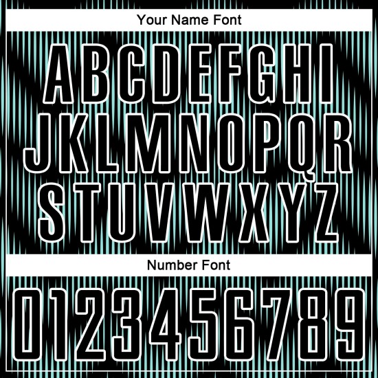 Benutzerdefiniertes Sublimations-Fußballtrikot mit schwarzer Eisblau-Weiß-Linie Benutzerdefiniertes Sublimations-Fußballtrikot mit schwarzer Eisblau-Weiß-Linie