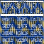 Benutzerdefiniertes Fußballtrikot mit Sublimationsdruck in Royal Gold und Weiß