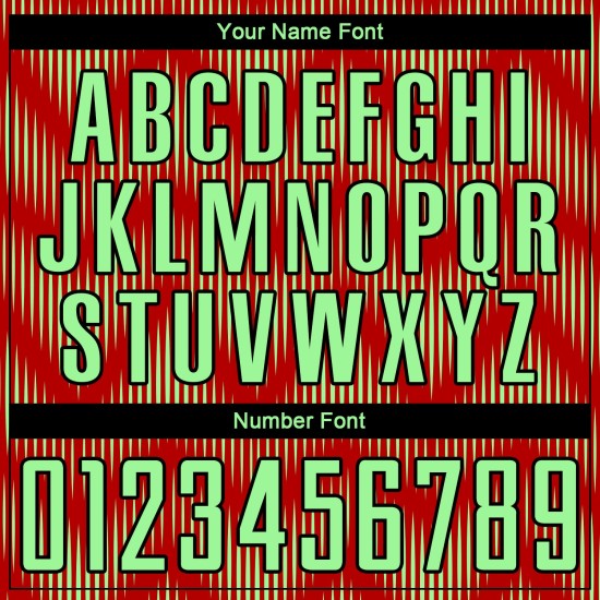 Benutzerdefiniertes Sublimations-Fußballtrikot mit roter Erbse, grün-schwarzer Linie