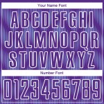 Benutzerdefinierte Lila Hellblau-Weiße Linie Sublimation Fußball Uniform Trikot