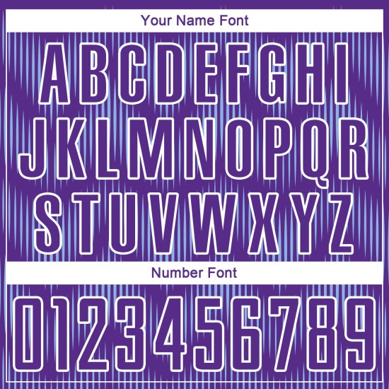 Benutzerdefinierte Lila Hellblau-Weiße Linie Sublimation Fußball Uniform Trikot