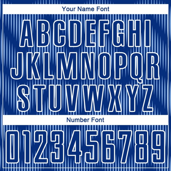 Benutzerdefiniertes Fußballtrikot mit Sublimationsdruck in Königsblau und Weiß