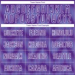 Benutzerdefinierte Lila Hellblau-Weiße Linie Sublimation Fußball Uniform Trikot